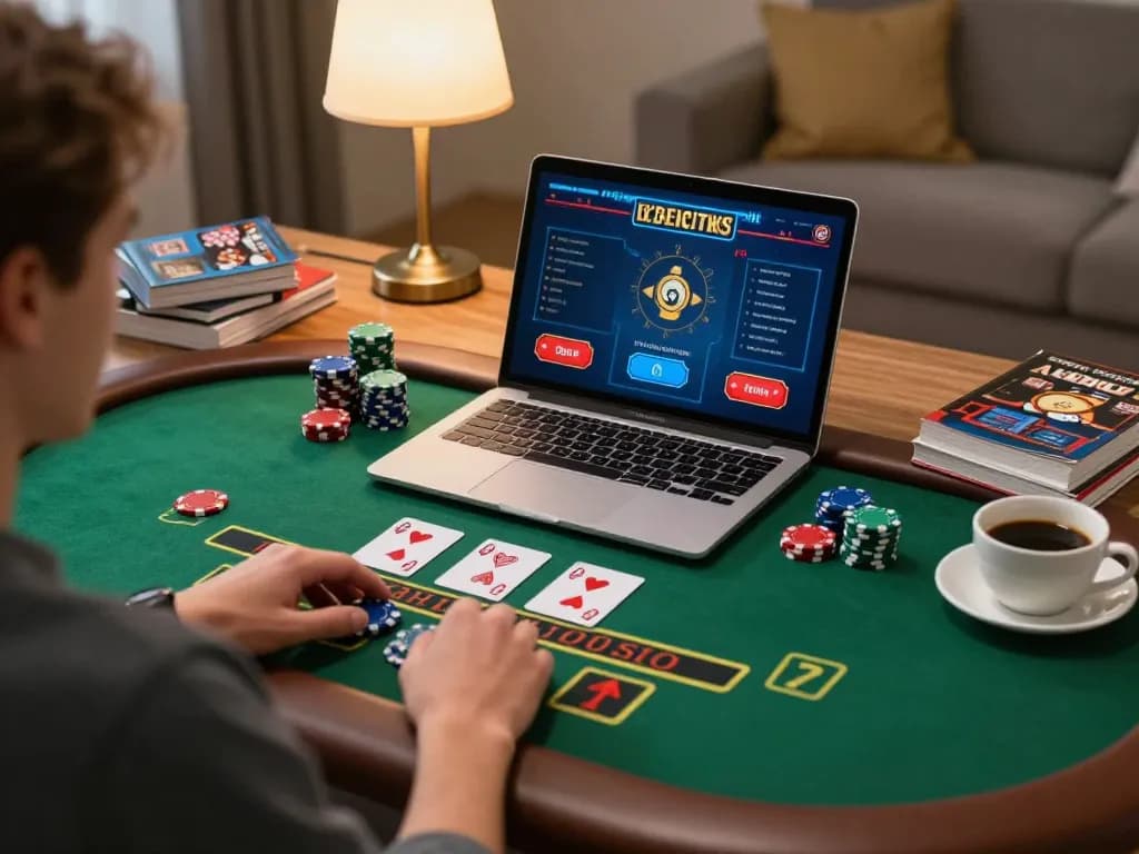 Player strategizing in a thrilling blackjack game on open88c platform with chips and cards visible.