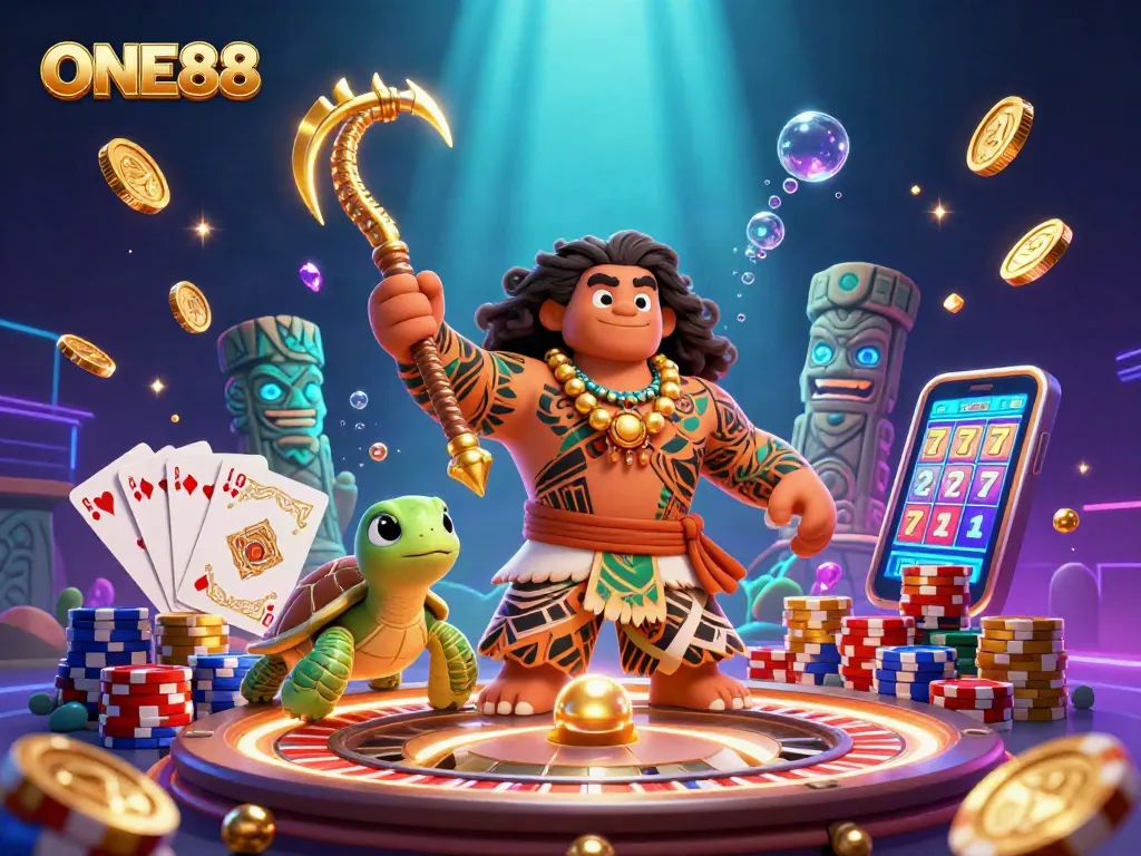 Experience thrilling casino adventures with the ONE88 brand and exciting gaming elements.
