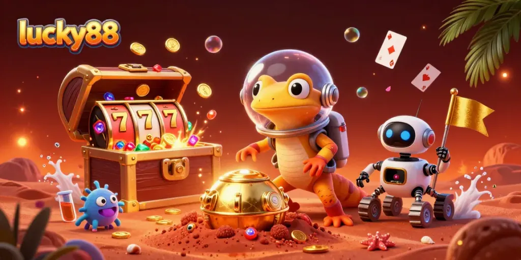 Experience thrilling wins at lucky88 with a colorful casino scene full of excitement and rewards.
