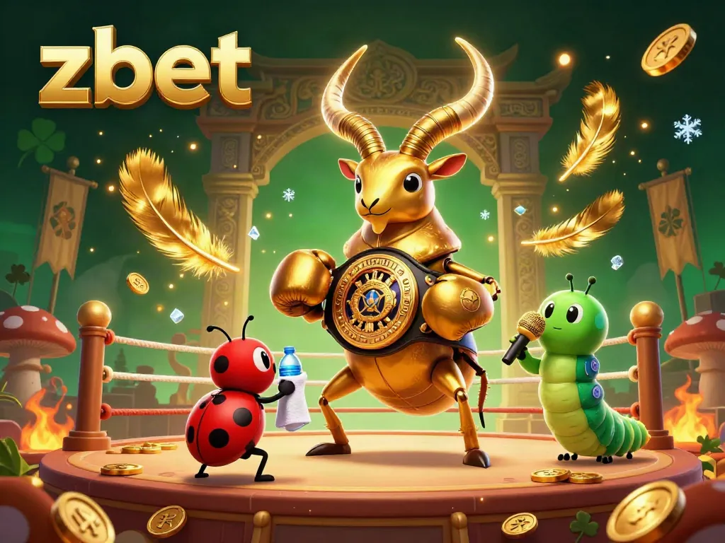Engage with thrilling zbet action as a giant golden stag beetle enters the boxing arena, showcasing epic betting potential.