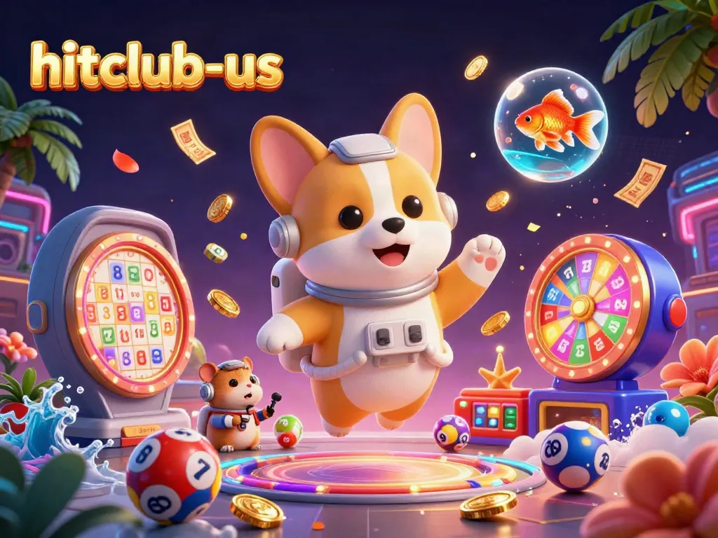 Experience thrilling gameplay at hitclub-us with an astronaut corgi enjoying the casino atmosphere.