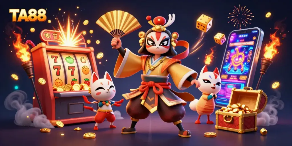 Experience exciting gameplay at TA88 with captivating characters and vibrant casino elements.