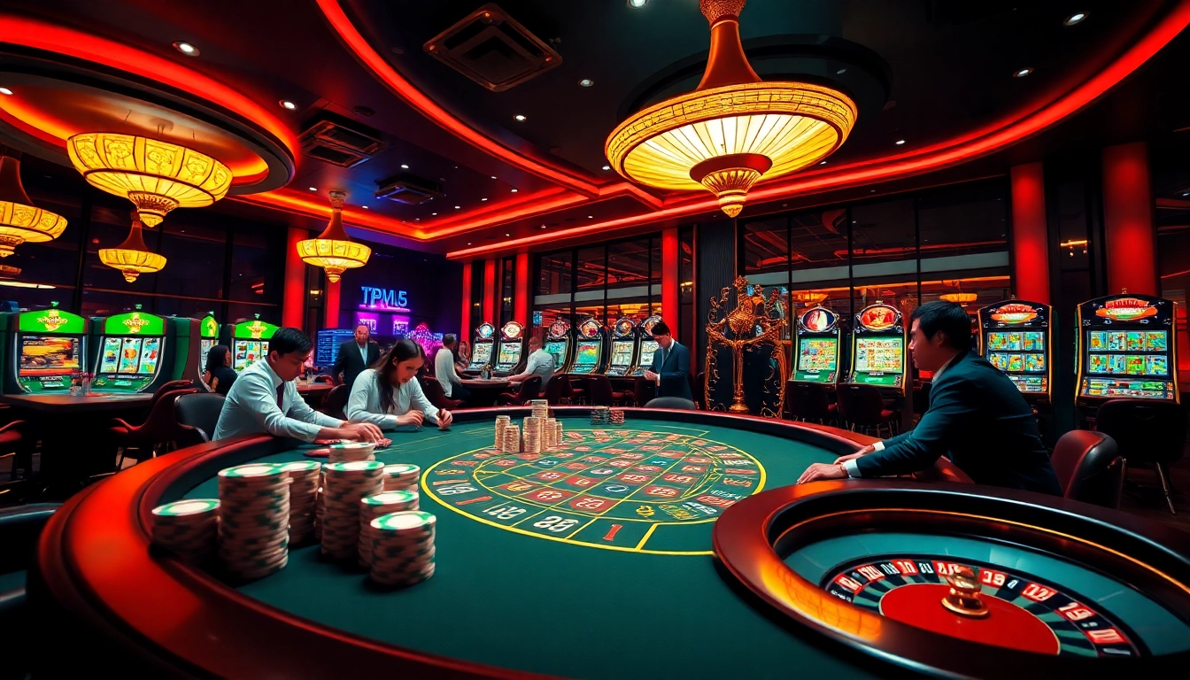 Players enjoying excitement at XX88 baccarat table in a luxurious casino setting.