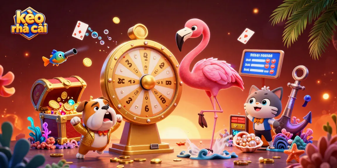 Engaging scene with kèo nhà cái, featuring dynamic characters and gaming elements in a vibrant casino setting.
