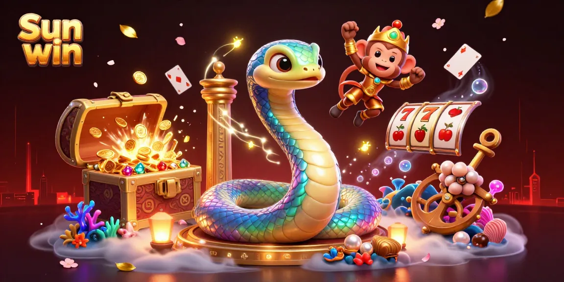 Experience thrilling gaming with Sun win's vibrant casino elements and dynamic characters.